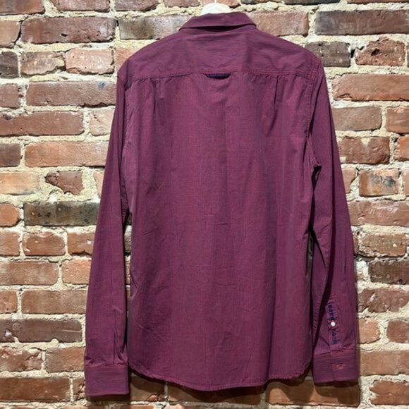 NEW Superdry Long Sleeve London Button Down Shirt Walford Red Gingham Large - Picture 9 of 10